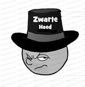 MDL098 - NE - Six Thinking Hats - Zwarte Hoed - Character - Text